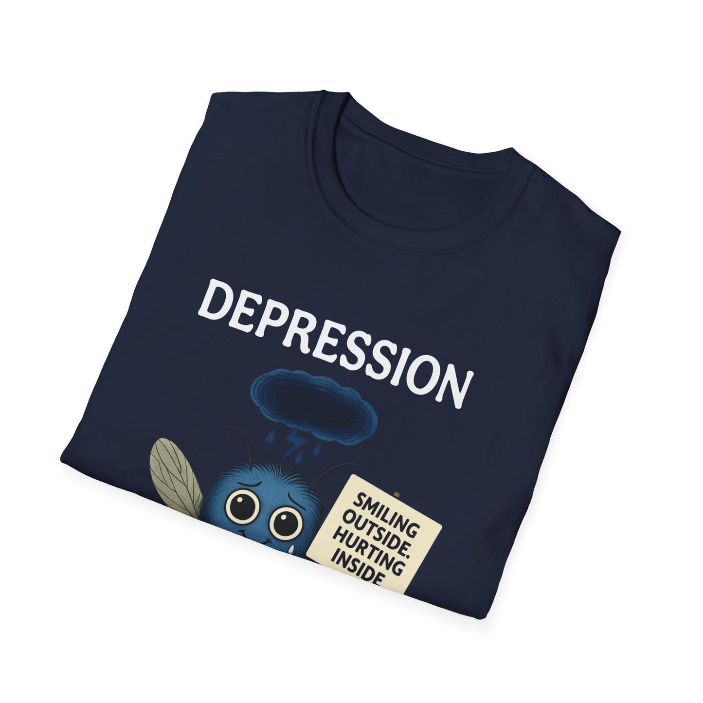 Depression Awareness T-Shirt – Smiling Outside, Hurting Inside | Mental Health Support Te