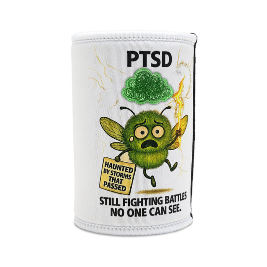 PTSD character Hope from storm mosquitos apparel stubby holder