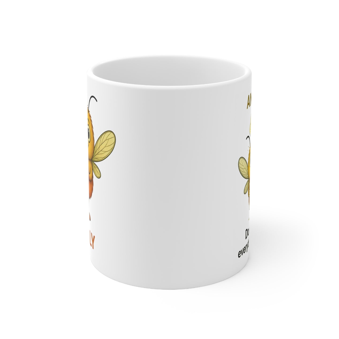 Nelly Anxiety awareness cartoon front mug β Mental Health Musings design