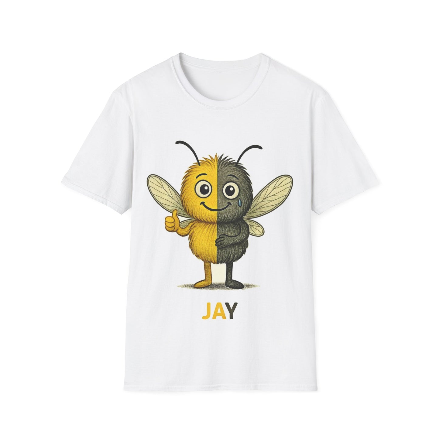 Jay Bipolar awareness mosquito character front T-shirt β Mental Health Musings collection