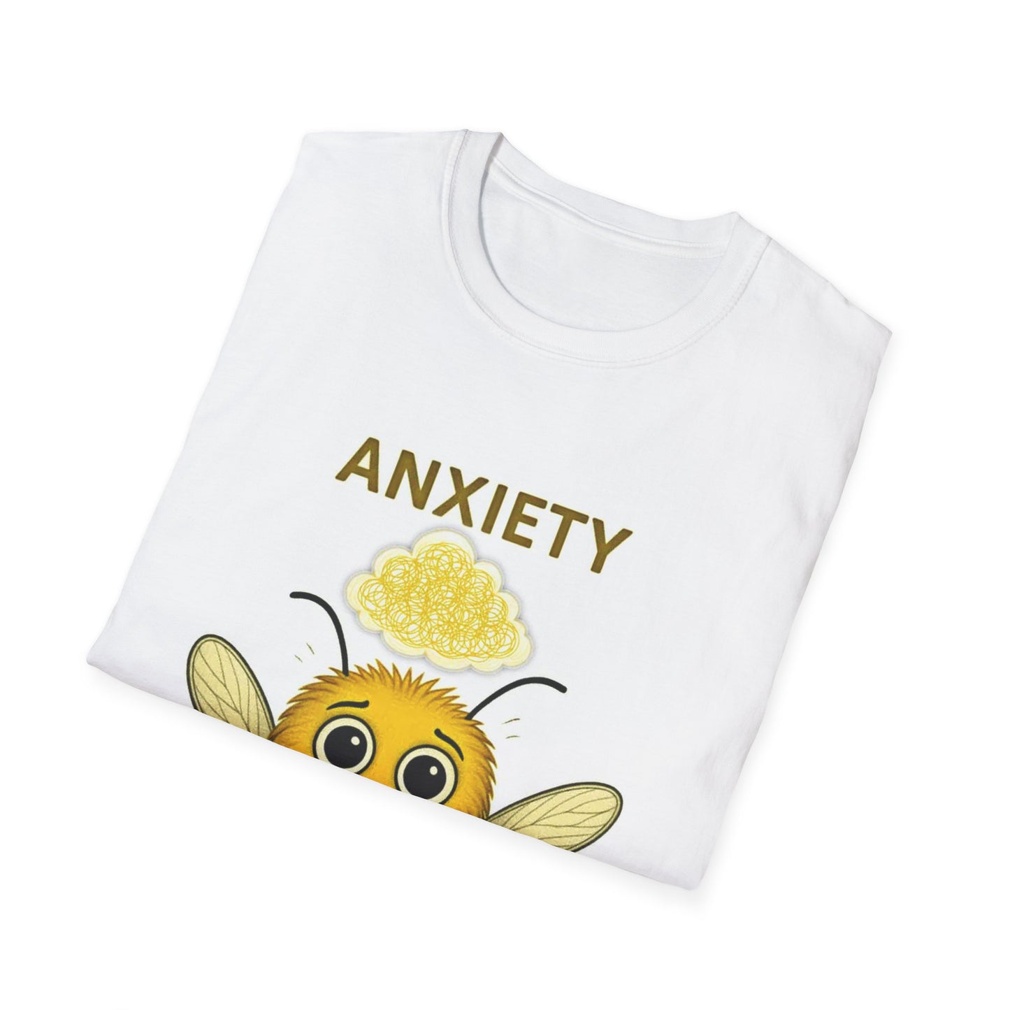 Nelly Anxiety awareness character design flat lay T-shirt – Mental Health Musings collection