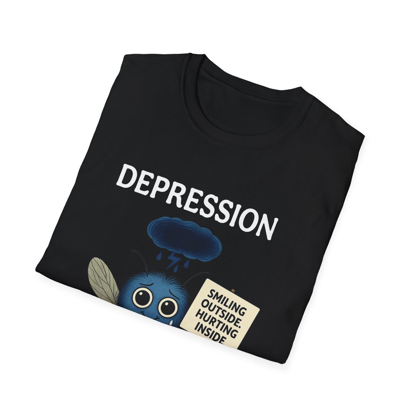 Depression Awareness T-Shirt – Smiling Outside, Hurting Inside | Mental Health Support Te