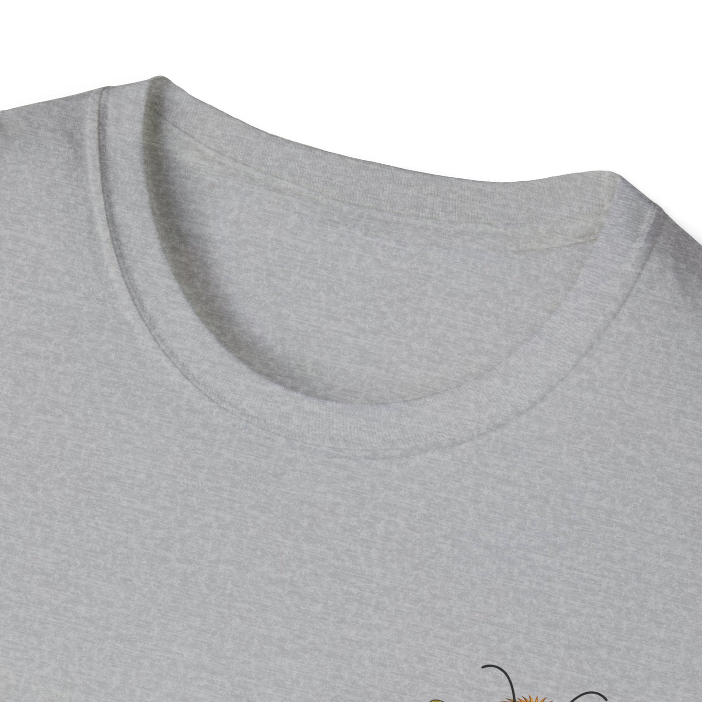 Nelly Character T-Shirt – Storm Mosquitos Apparel – Anxiety Awareness – Gildan Softstyle 64000 - grey neckline