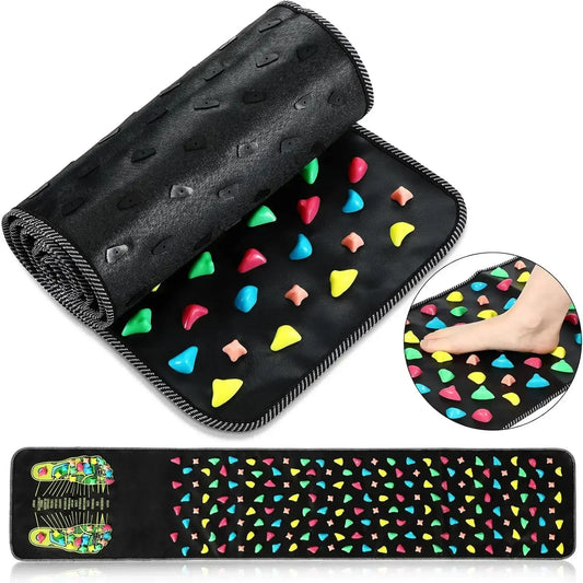 Portable foot massage mat with imitation stone nodes for acupressure and relaxation | Mind Haven Health Product