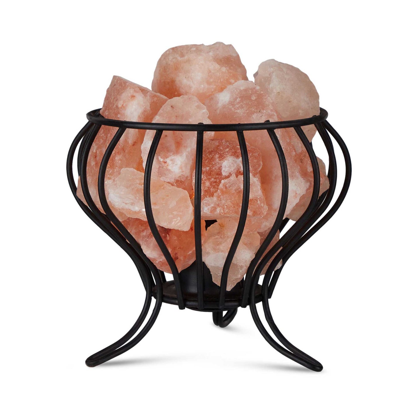 Himalayan Pink Salt Lamp – Hand-Carved Natural Crystal Rock with 12W Light | Calming Glow for Relaxation & Wellness