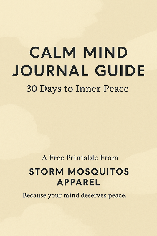Calm Mind Journal Guide Cover Storm Mosquitos Apparel