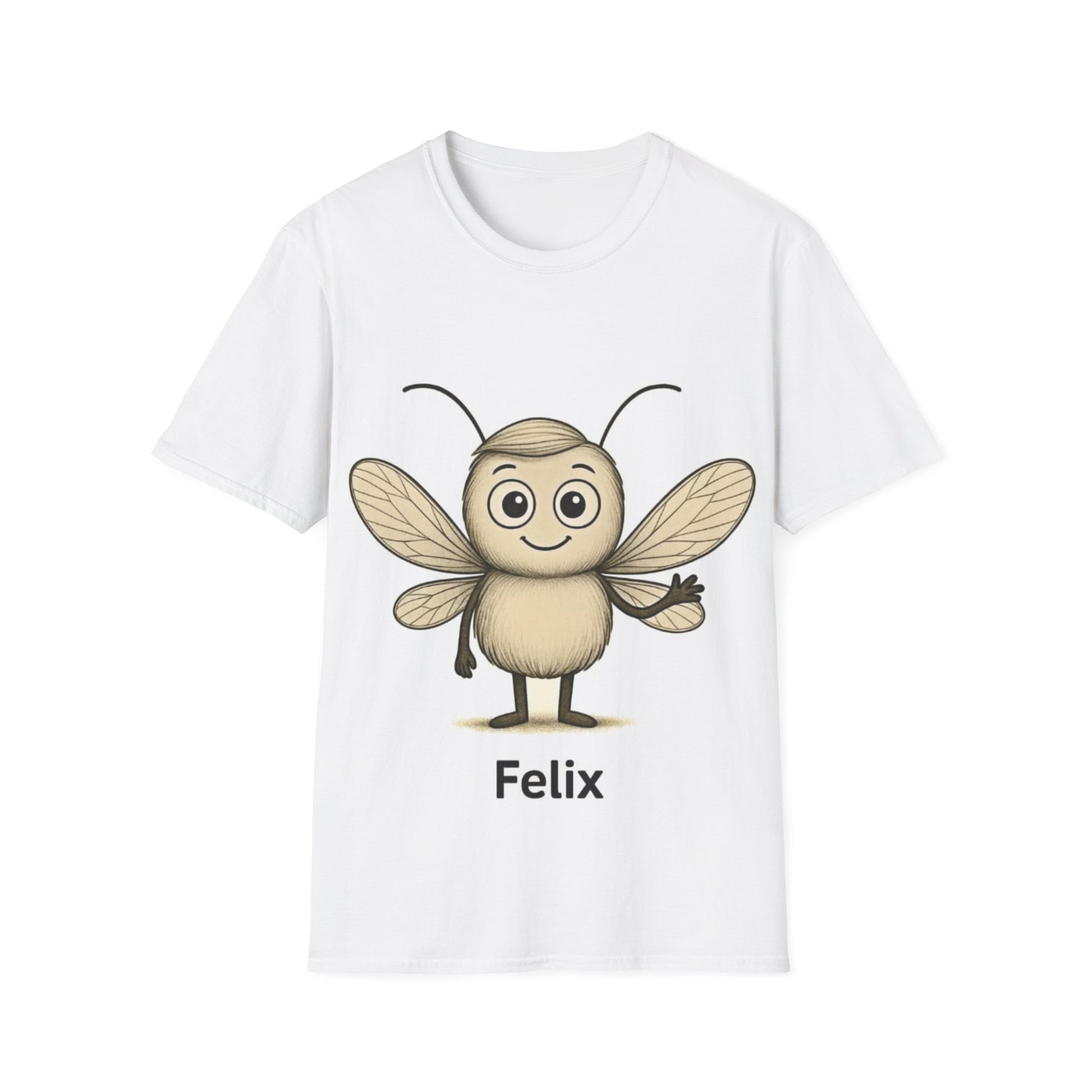 Felix OCD awareness cartoon mosquito design front T-shirt – Mental Health Musings collection