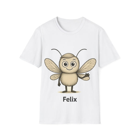 Felix OCD awareness cartoon mosquito design front T-shirt – Mental Health Musings collection