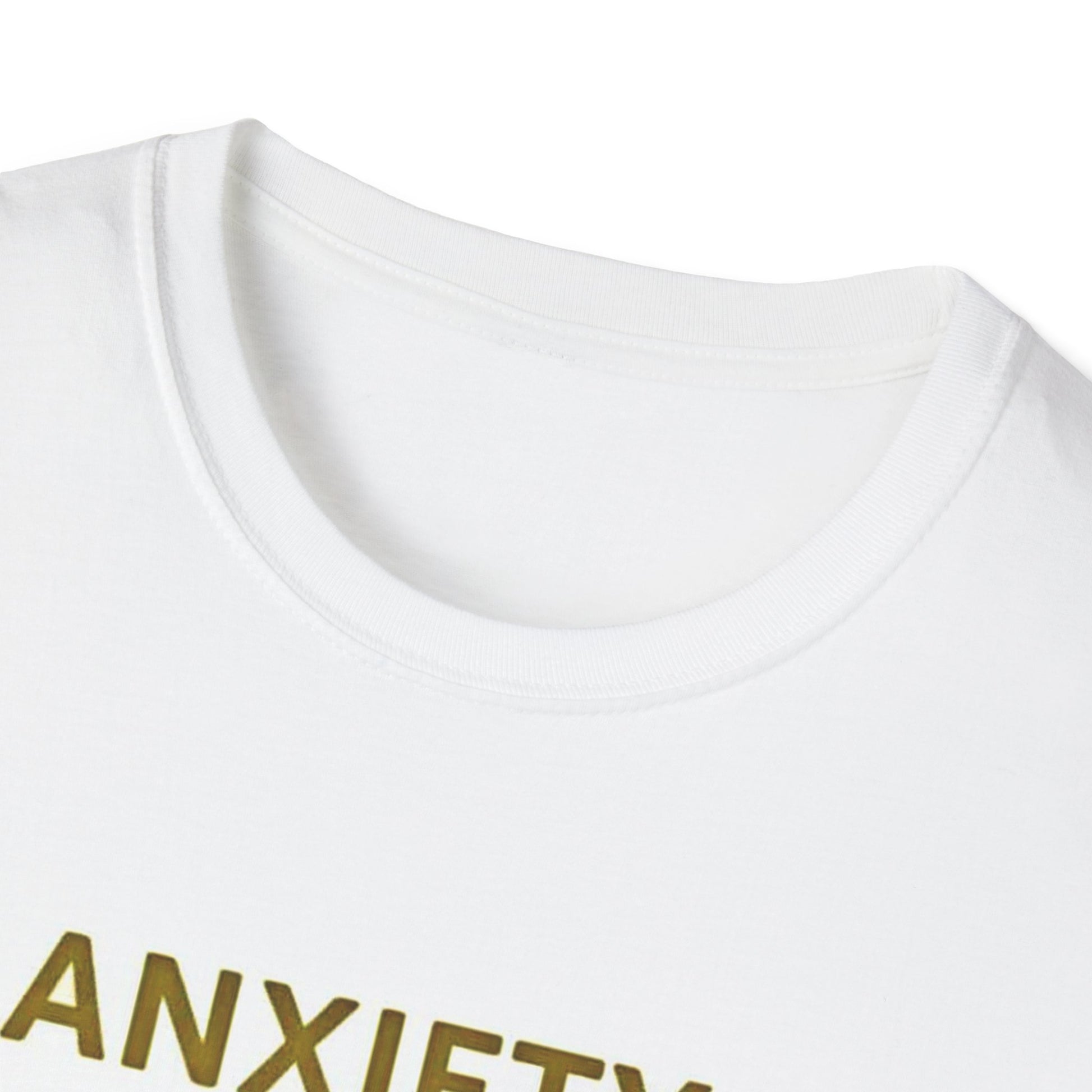 Nelly Anxiety awareness character design neckline T-shirt – Mental Health Musings collection