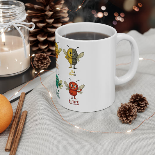 Storm Mosquitos Character Mug – Full Cast Line-Up Cup 11oz.