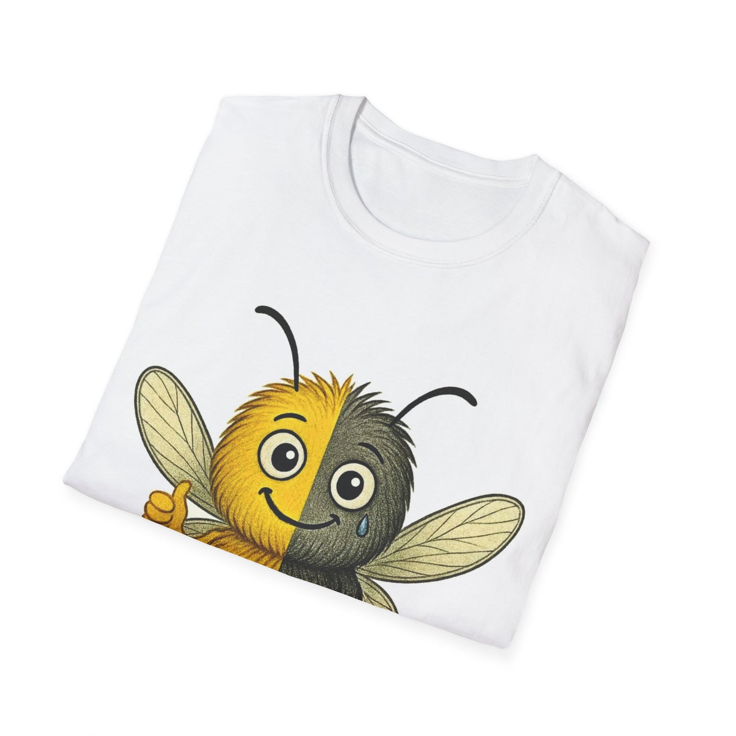 Jay Bipolar awareness mosquito character flat lay T-shirt – Mental Health Musings collection