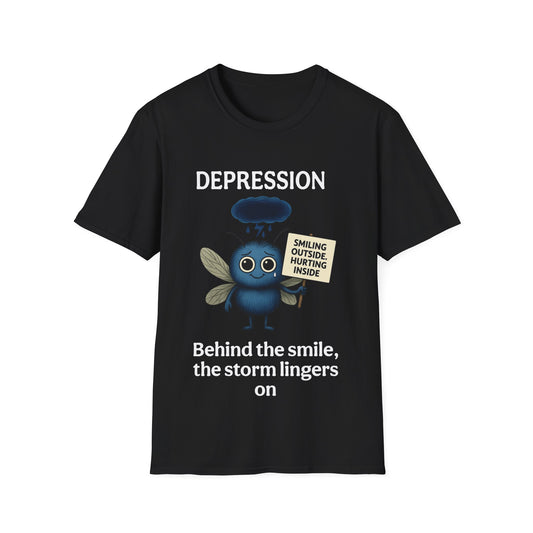 Depression Awareness T-Shirt – Smiling Outside, Hurting Inside | Mental Health Support Te