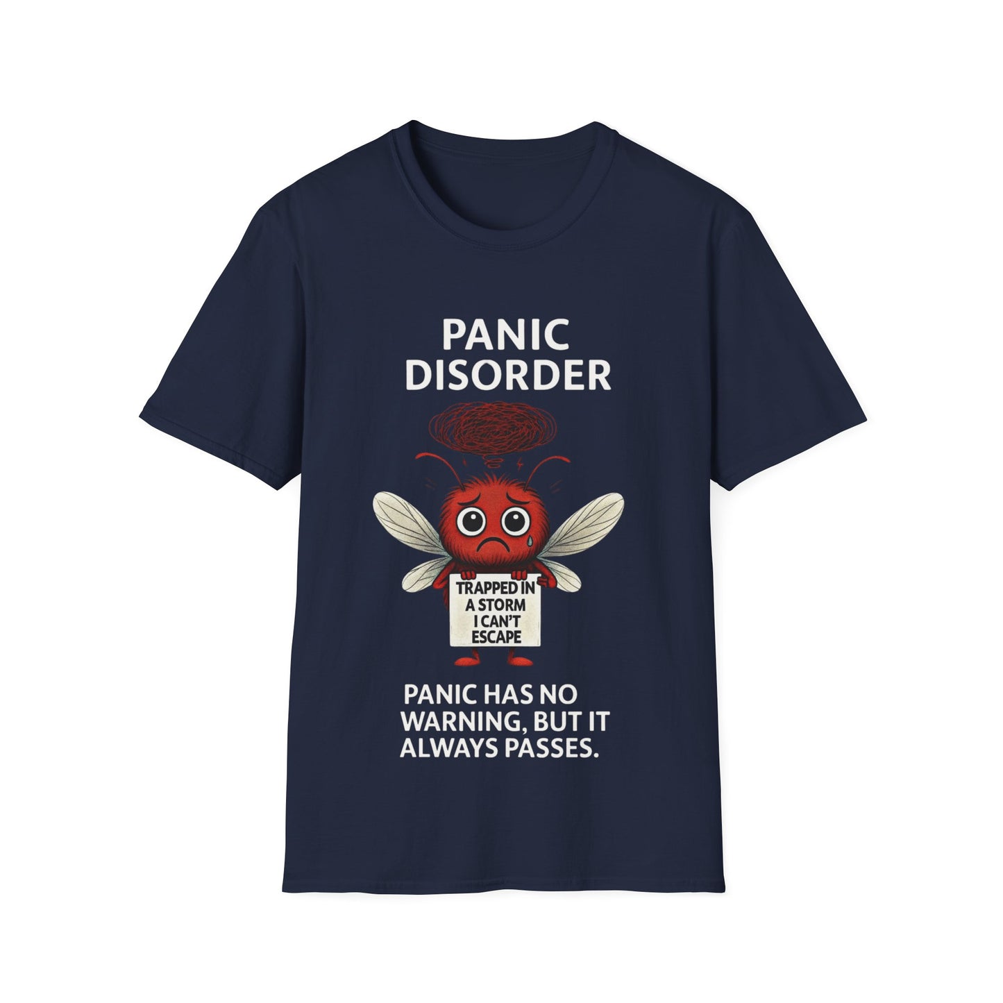 Panic Disorder Awareness T-Shirt – Trapped in a Storm I Can’t Escape | Mental Health Support Tee