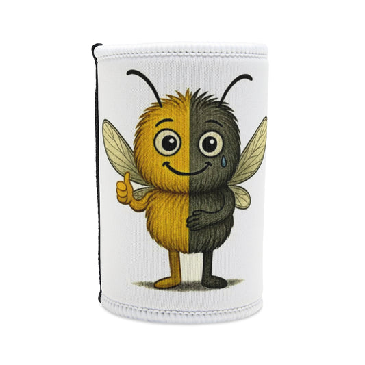 Jay Bipolar awareness cartoon mosquito on stubby holder – Storm Mosquitos Apparel - right