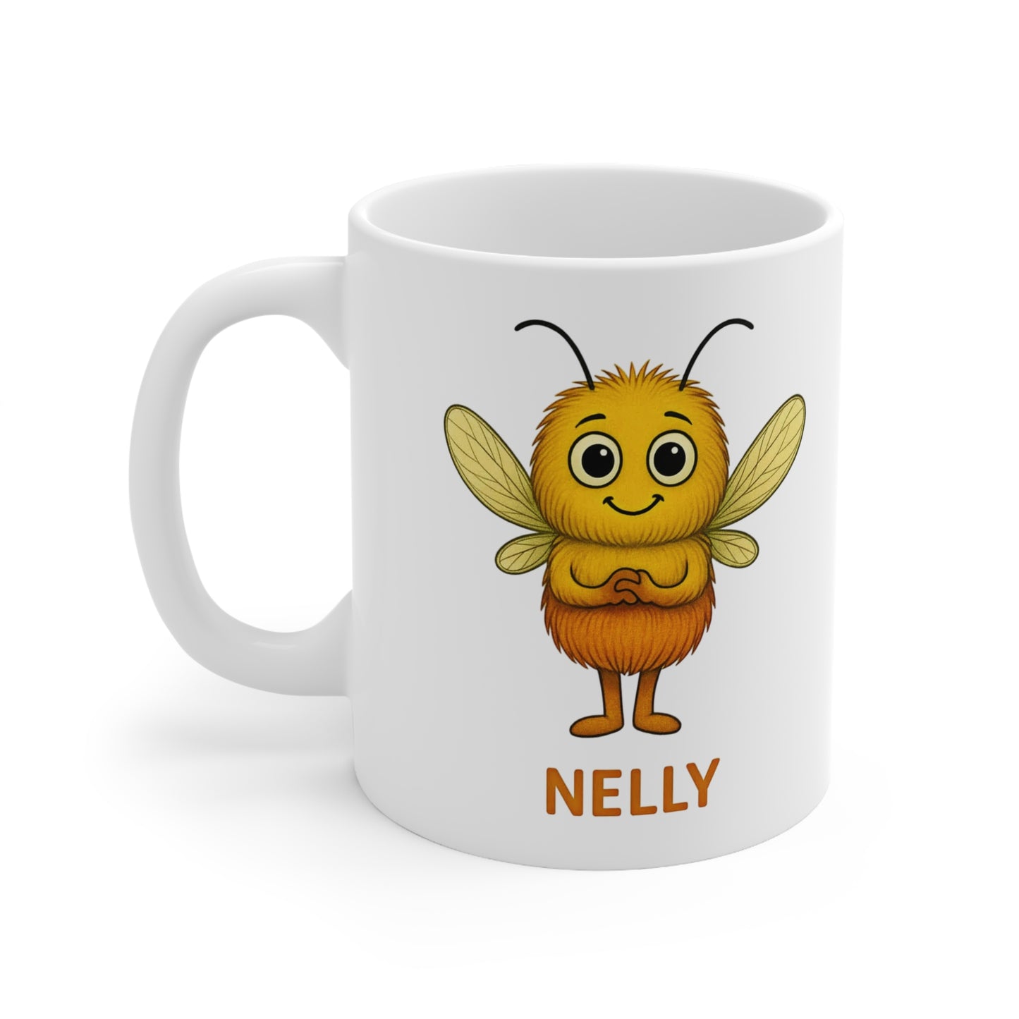 Nelly Anxiety awareness cartoon side mug – Mental Health Musings design