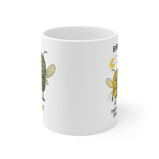 Jay Bipolar awareness illustration on mug – Mental Health Musings design