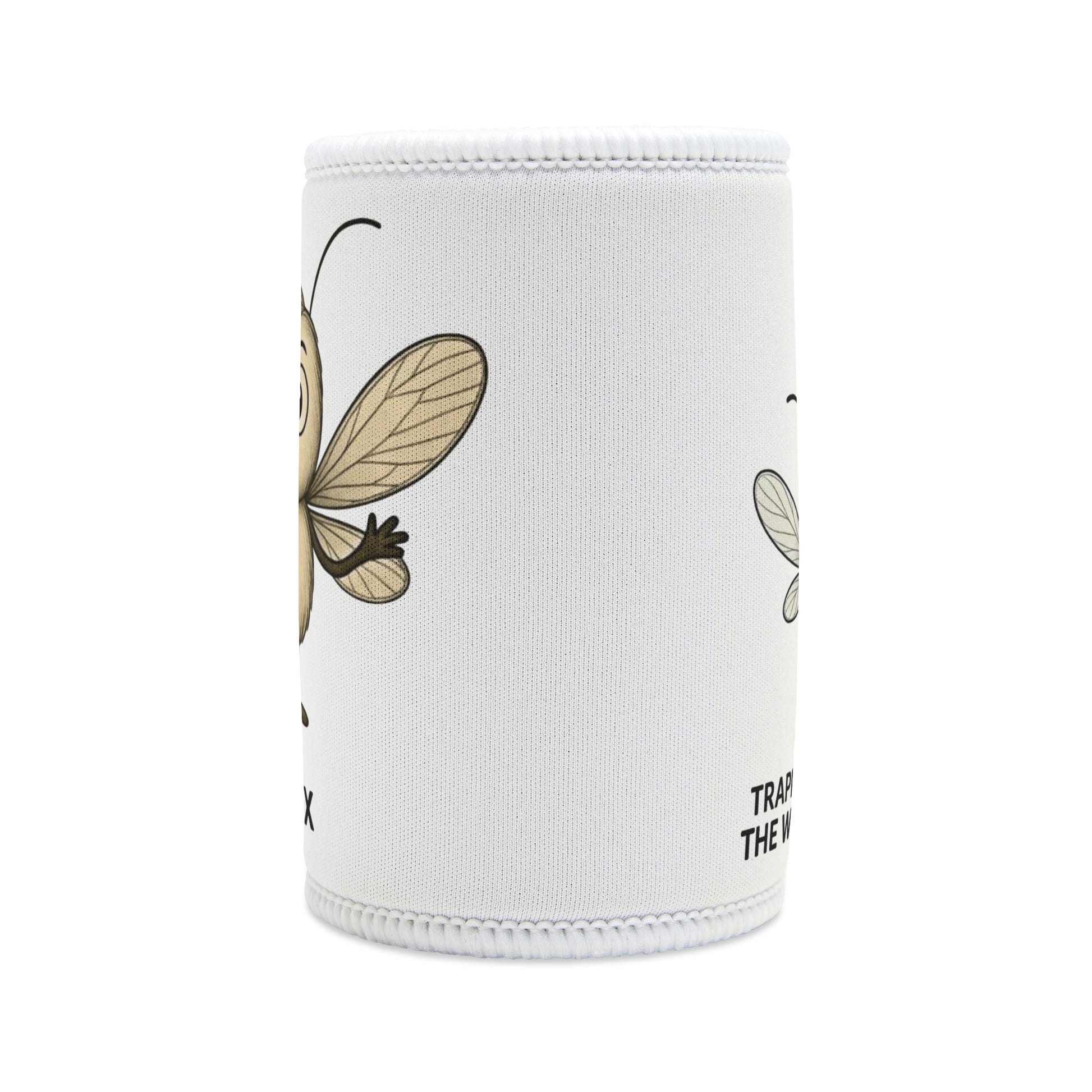 Felix OCD awareness mosquito design on stubby holder – Mental Health Musings