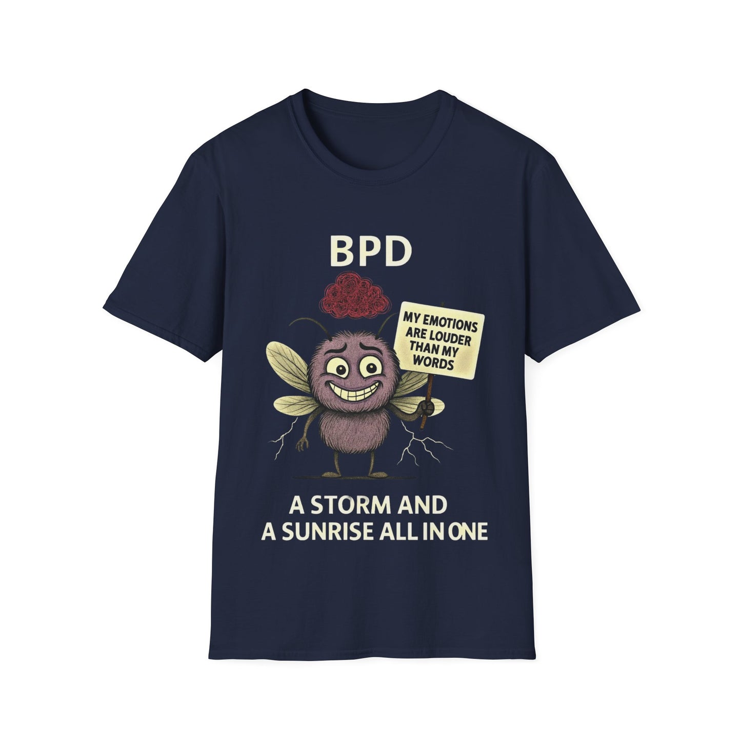 BPD Awareness T-Shirt – My Emotions Are Louder Than My Words | Mental Health Support Tee