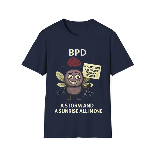 BPD Awareness T-Shirt – My Emotions Are Louder Than My Words | Mental Health Support Tee
