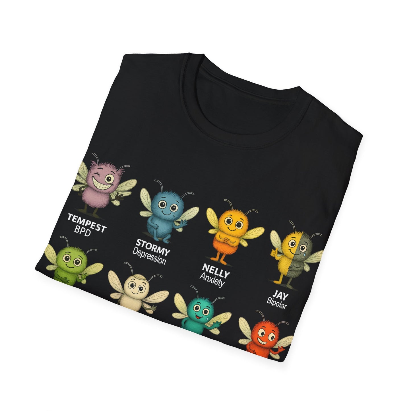 Storm Mosquito Collection T-Shirts – Mental Health Awareness & Character-Inspired Tees