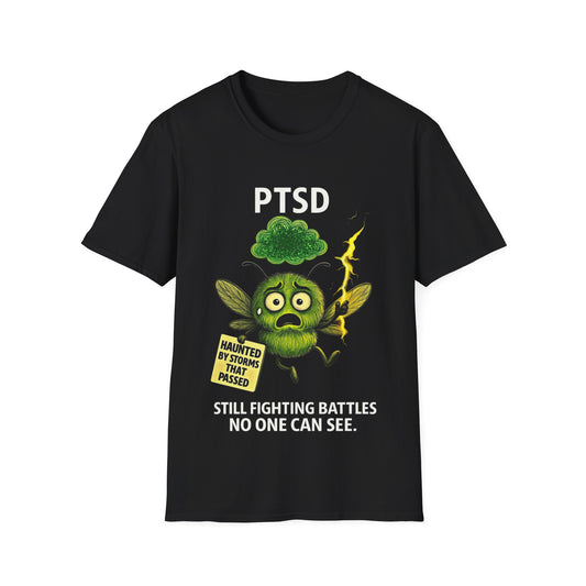 PTSD Awareness T-Shirt – Haunted by Storms That Passed | Mental Health Support Tee