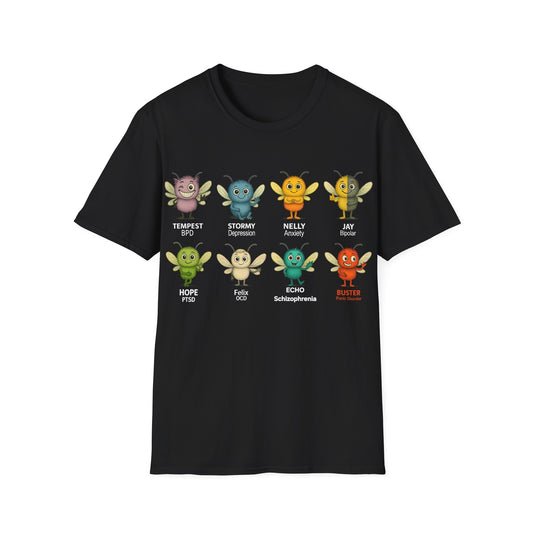 Storm Mosquito Collection T-Shirts – Mental Health Awareness & Character-Inspired Tees