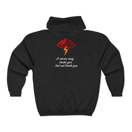 Black hoodie with Jay from Storm Mosquitos Apparel - back