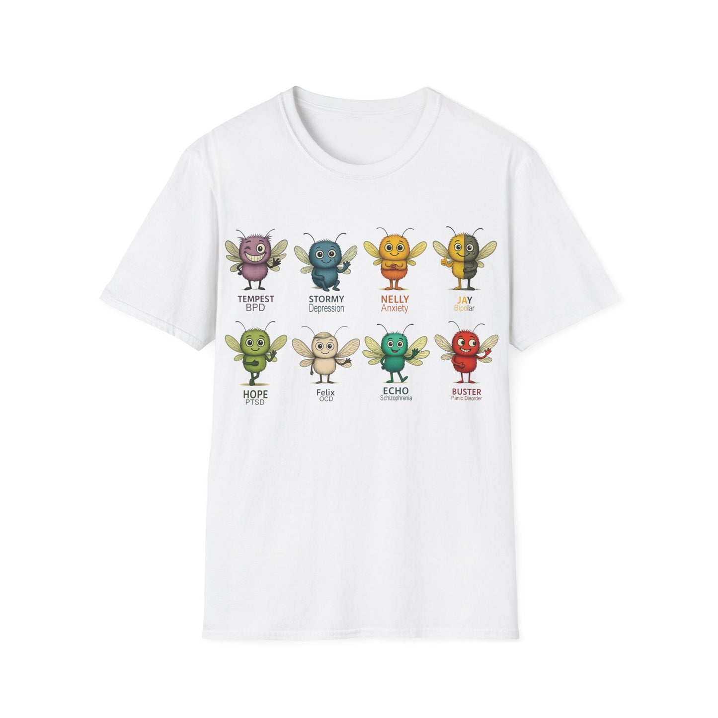 Storm Mosquito's - Mental Health Awareness T-Shirt | Group Character Design