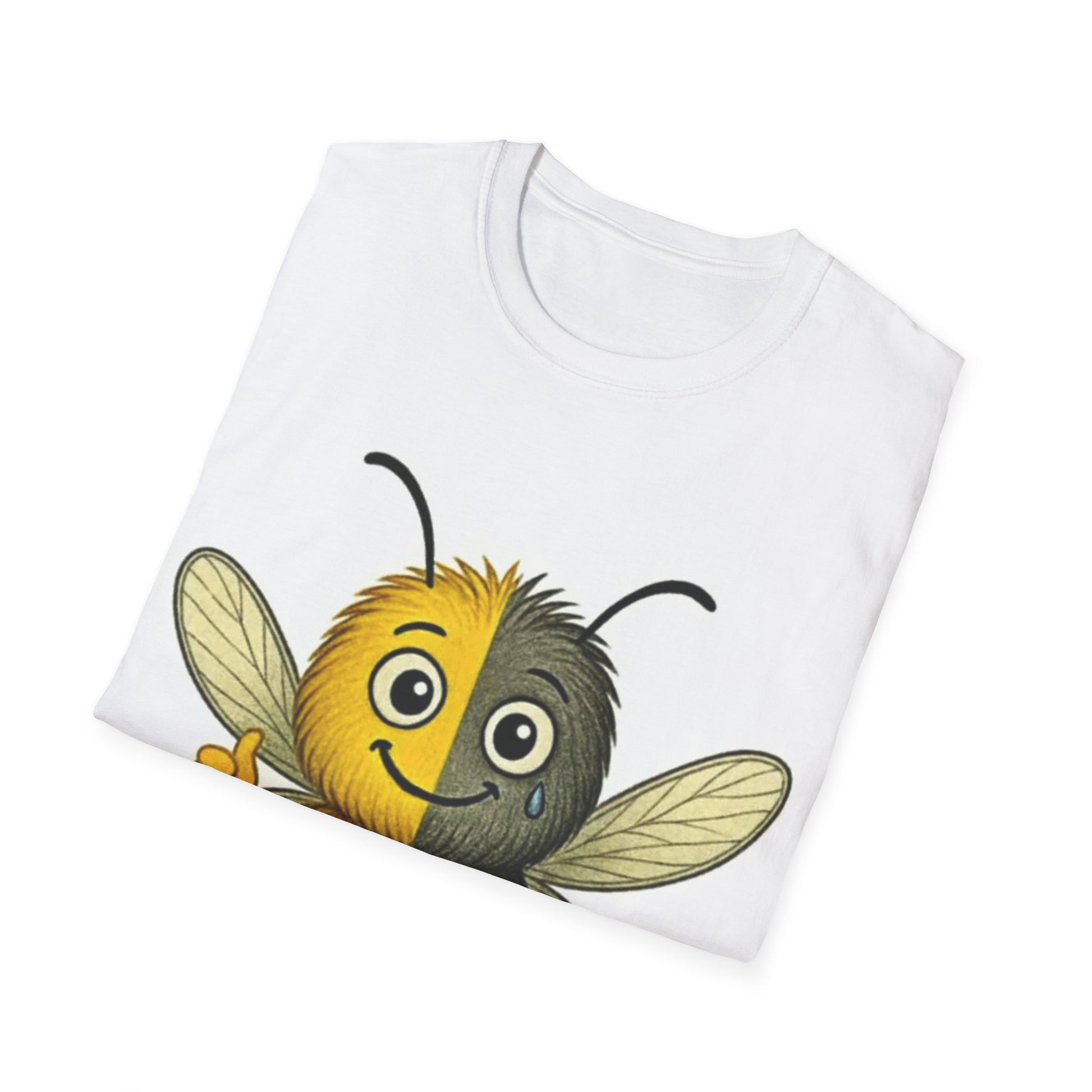 Jay Bipolar awareness mosquito character flat lay T-shirt – Mental Health Musings collection