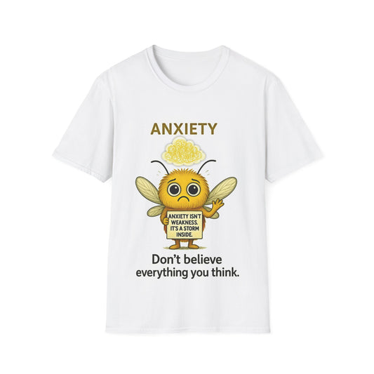 Nelly Anxiety awareness character design front T-shirt – Mental Health Musings collection