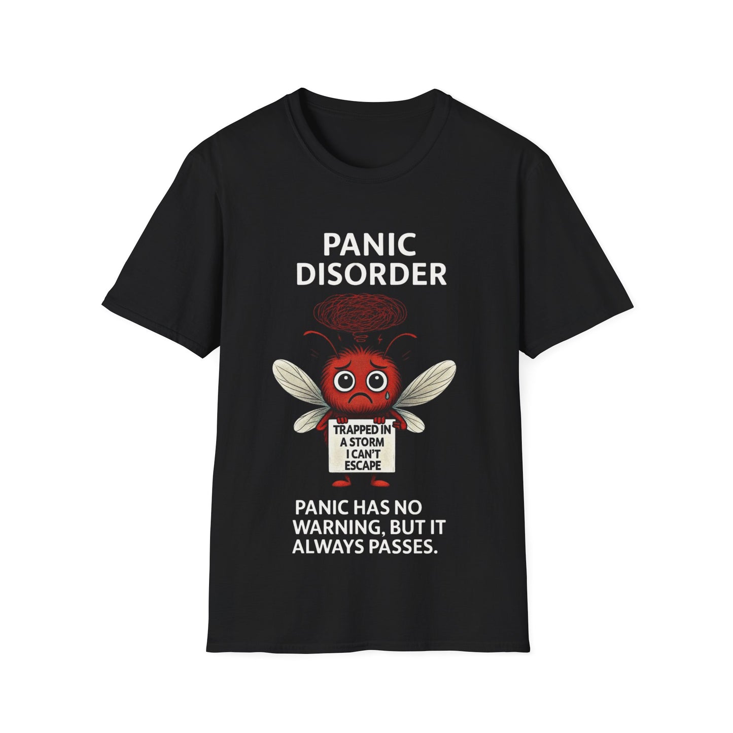 Panic Disorder Awareness T-Shirt – Trapped in a Storm I Can’t Escape | Mental Health Support Tee