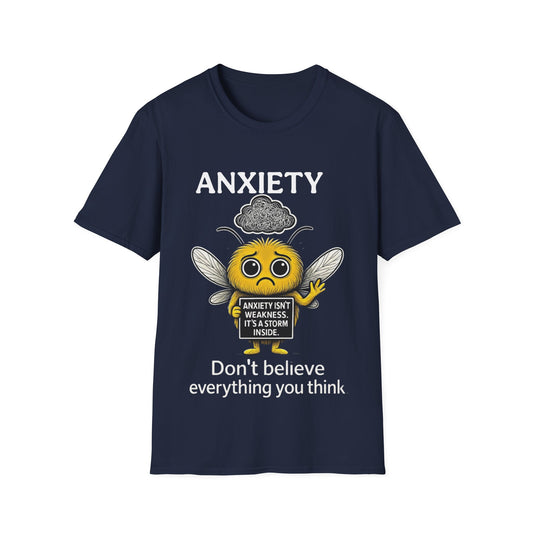 Anxiety Awareness T-Shirt – Don’t Believe Everything You Think | Mental Health Support Tee