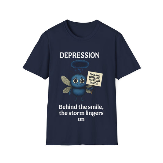 Depression Awareness T-Shirt – Smiling Outside, Hurting Inside | Mental Health Support Te