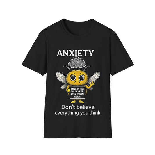 Anxiety Awareness T-Shirt – Don’t Believe Everything You Think | Mental Health Support Tee