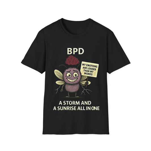 BPD Awareness T-Shirt – My Emotions Are Louder Than My Words | Mental Health Support Tee